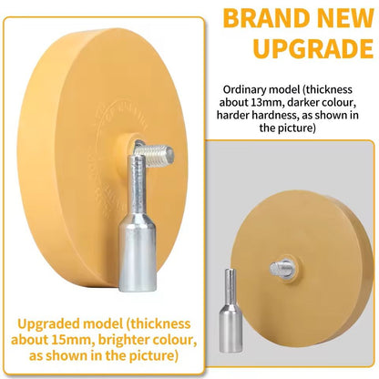Car Adhesive Remover Rubber Wheel For Decal And Vinyl Removal With Drill Adapter 5