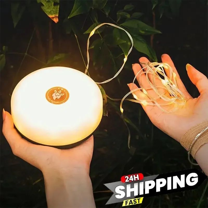 LED Camping Lamp Strip, Waterproof, Recyclable Outdoor Light Belt for Garden, Tent, or Room Decoration & Ambience