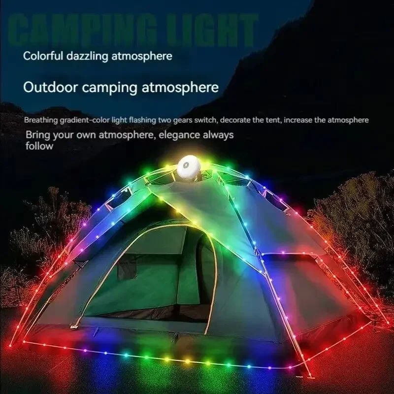 LED Camping Lamp Strip Waterproof Recyclable Outdoor Light Belt For Garden Tent Or Room Decoration  2