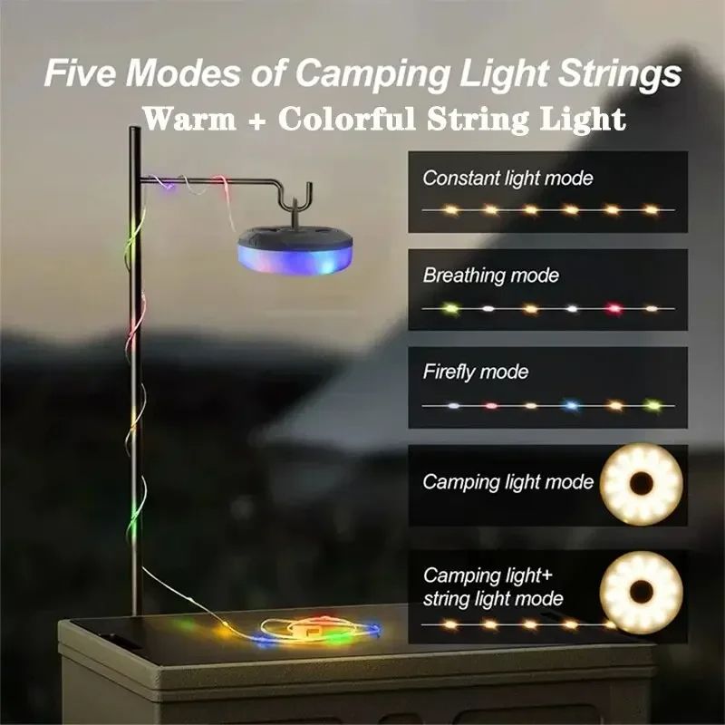 LED Camping Lamp Strip Waterproof Recyclable Outdoor Light Belt For Garden Tent Or Room Decoration  3