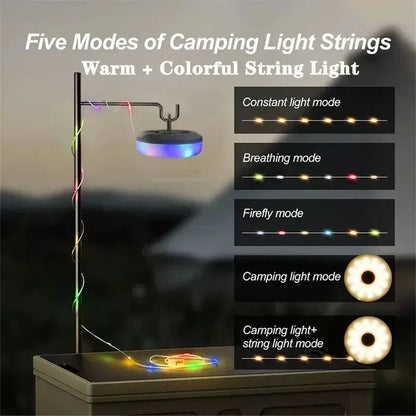 LED Camping Lamp Strip Waterproof Recyclable Outdoor Light Belt For Garden Tent Or Room Decoration  3