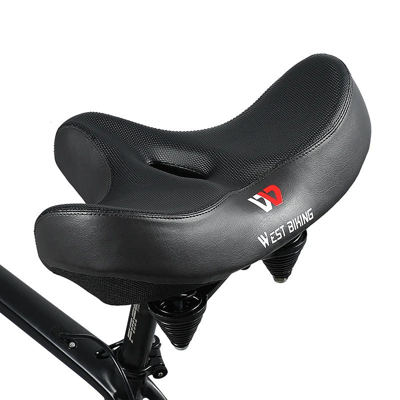 Comfortable Bicycle Saddle, Ergonomic Soft, Widened Thicken Cushion Pad for MTB & Road, Breathable Cycling Seat