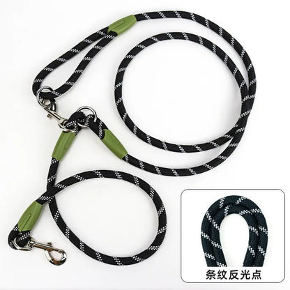 Reflective Nylon Dog Leash Slip Lead With Traffic Handle For Small Large Dogs HandsFree Running Pet 3