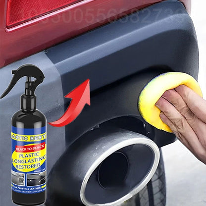 Auto Plastic Rubber Exterior Restorer, Car Plastic Restorer Coating Agent to Clean, Refresh & Seal for Long Lasting