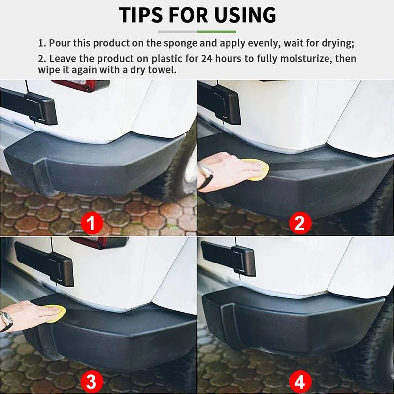 Auto Plastic Rubber Exterior Restorer Car Plastic Restorer Coating Agent To Clean Refresh  Seal For 5