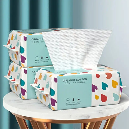 Disposable Dry Cleanser Towelettes 100 Cotton Makeup Wipes For Gentle Skin Cleansing 3