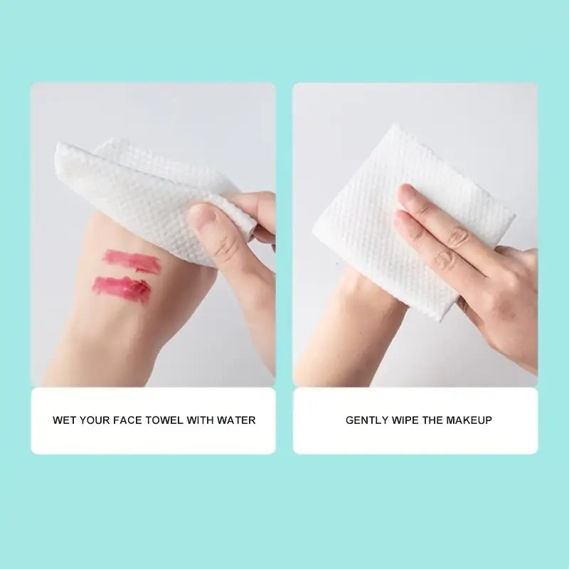 Disposable Dry Cleanser Towelettes 100 Cotton Makeup Wipes For Gentle Skin Cleansing 4