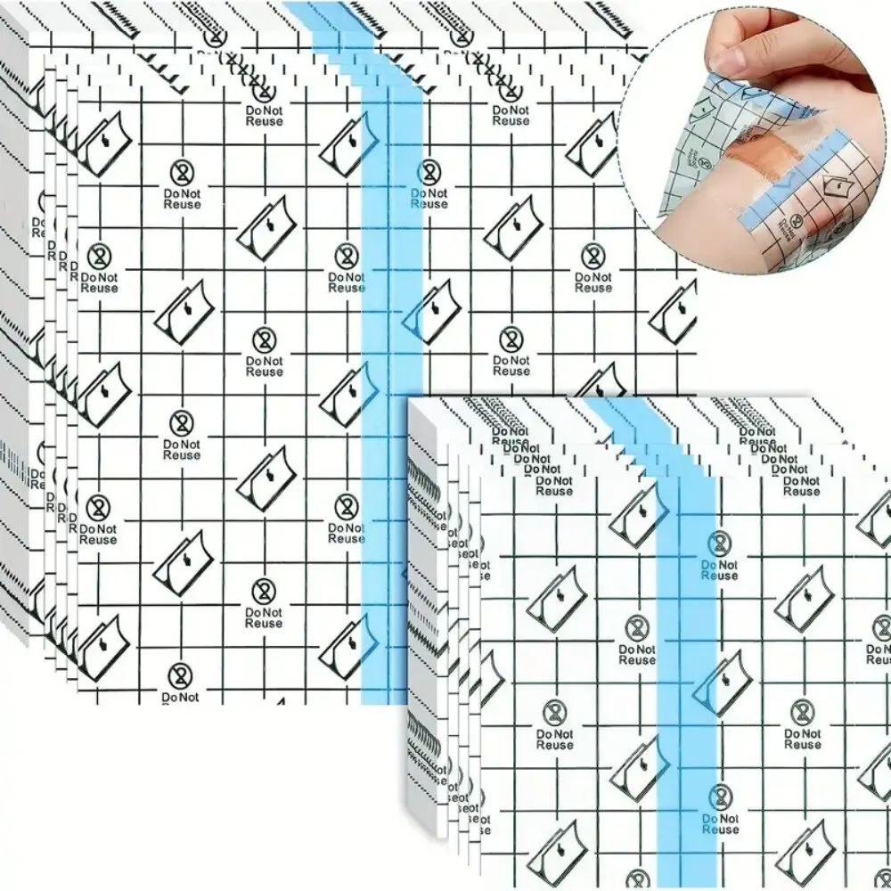 PU Waterproof Bandages – Disposable, Transparent Stretchable Adhesive Bandages – Protect Tattoos & Showers