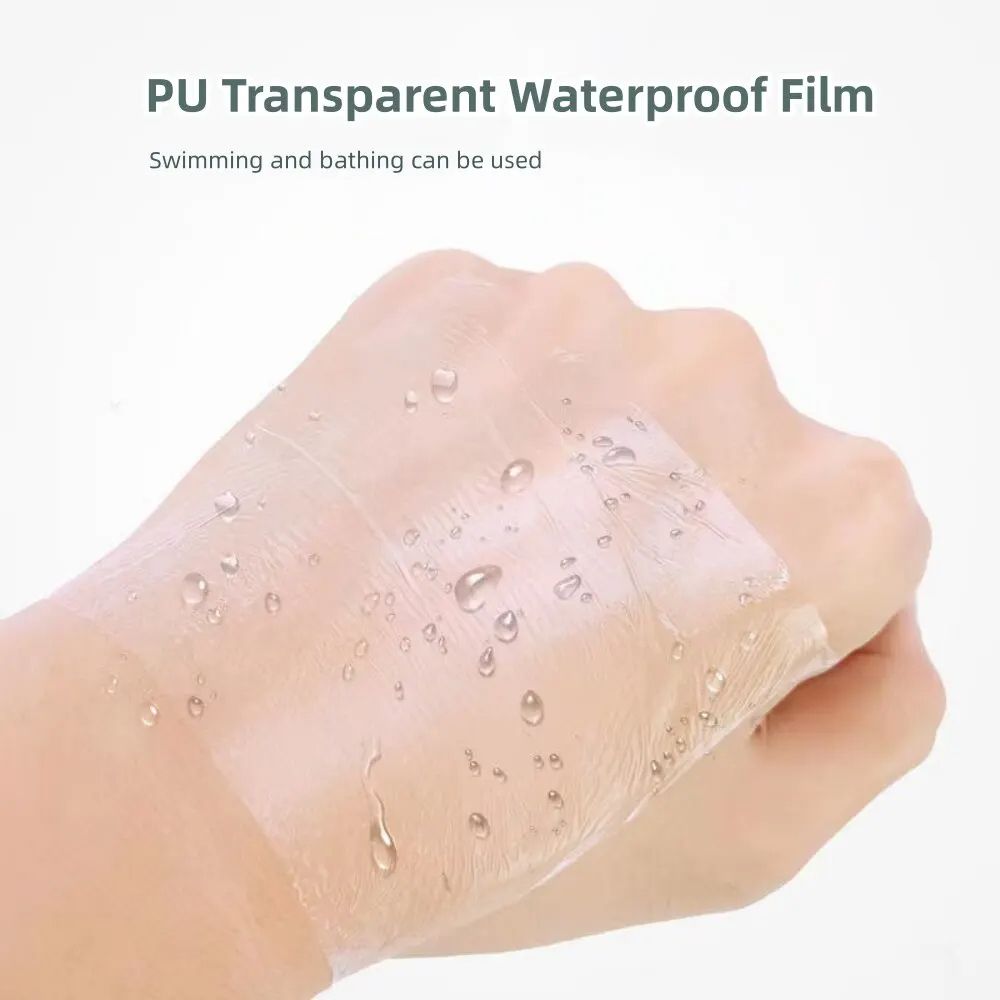 PU Waterproof Bandages  Disposable Transparent Stretchable Adhesive Bandages  Protect Tattoos  Show 2