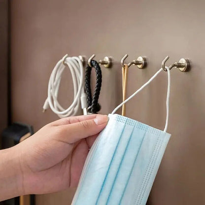 Heavy-Duty Magnetic Hooks, 10PCS Multi-Use Hangers for Keys, Towels & Home Organization
