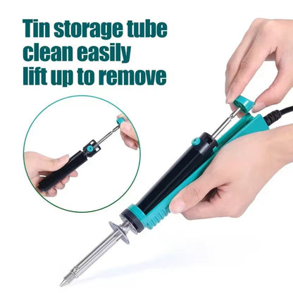 Electric Vacuum Desoldering Iron Tool Set For Soldering Repair With Suction Pump 4