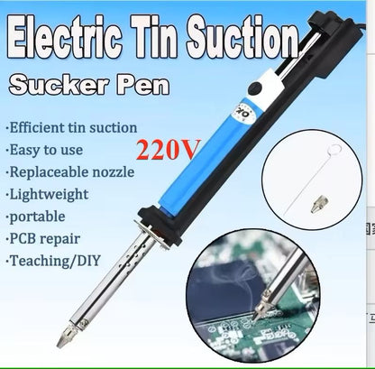 Electric Vacuum Desoldering Iron Tool Set For Soldering Repair With Suction Pump 6