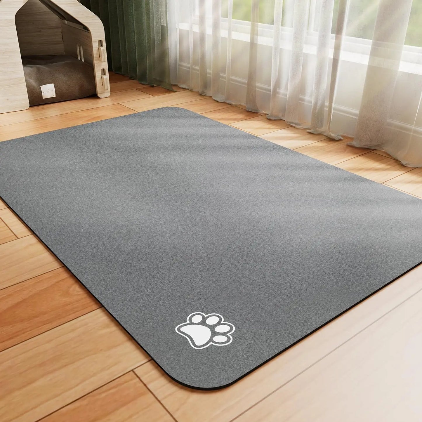 Non-Slip Dog Cat Placemat, Messy Drinkers Mat for Food & Water Bowls, Fast Drying