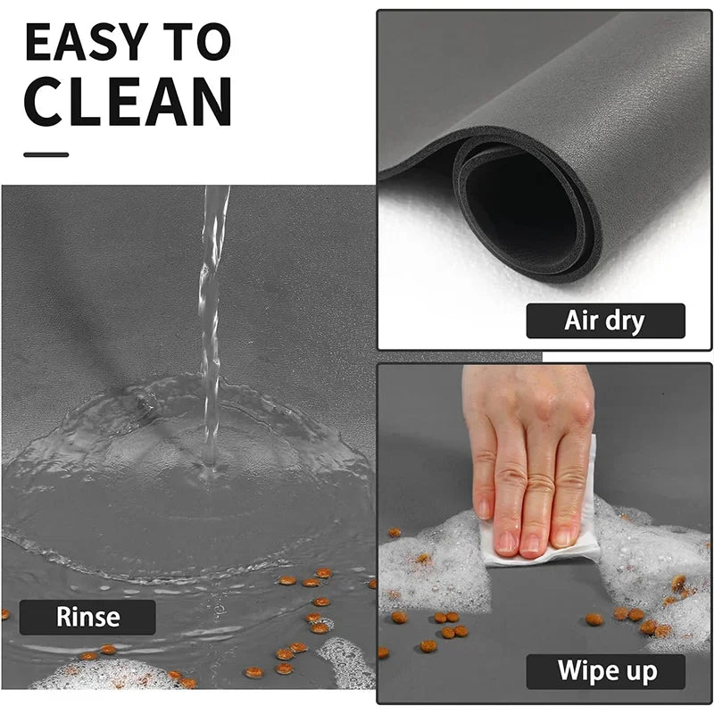 NonSlip Dog Cat Placemat Messy Drinkers Mat For Food  Water Bowls Fast Drying 2