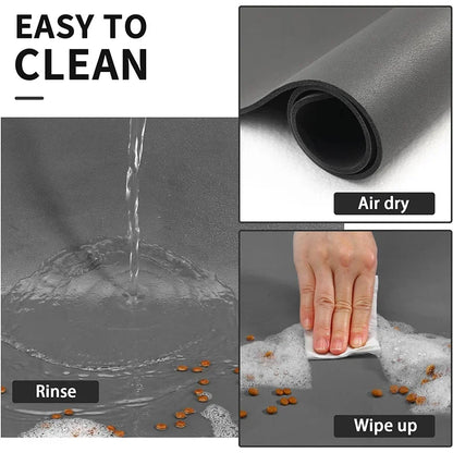 NonSlip Dog Cat Placemat Messy Drinkers Mat For Food  Water Bowls Fast Drying 2