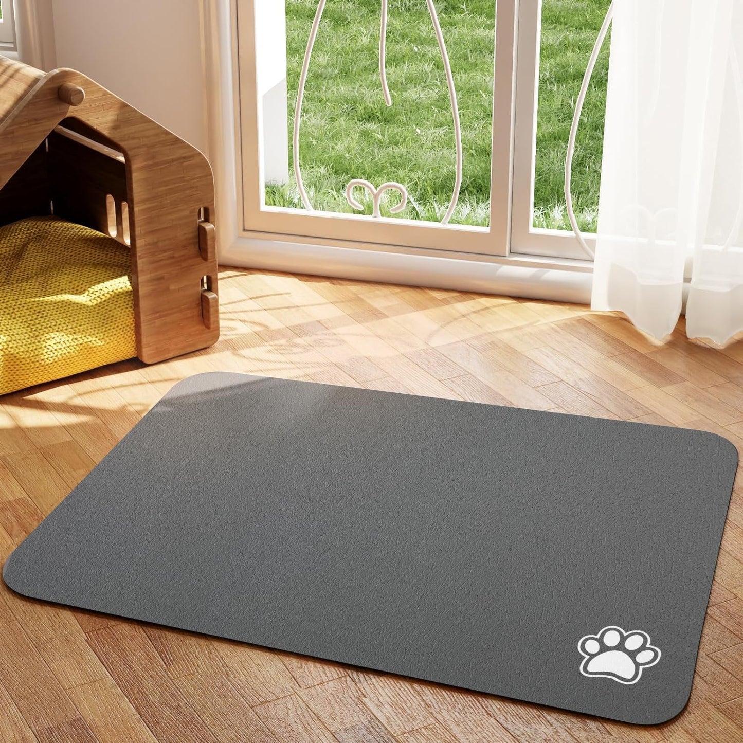 NonSlip Dog Cat Placemat Messy Drinkers Mat For Food  Water Bowls Fast Drying 7
