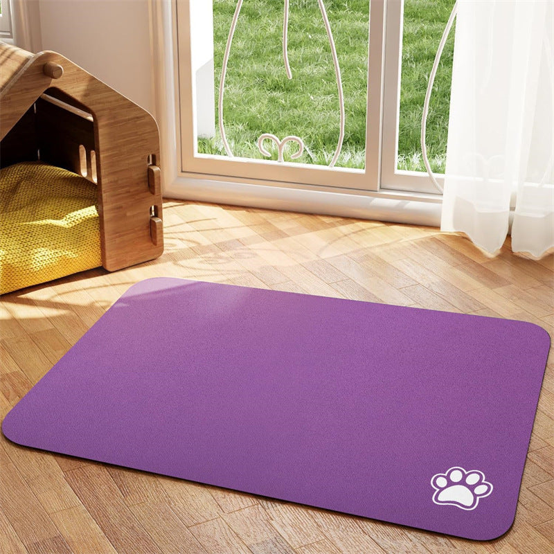 NonSlip Dog Cat Placemat Messy Drinkers Mat For Food  Water Bowls Fast Drying 9