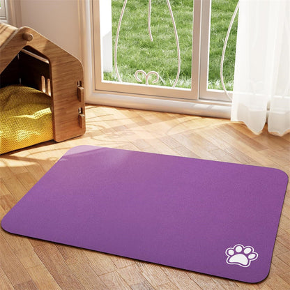 NonSlip Dog Cat Placemat Messy Drinkers Mat For Food  Water Bowls Fast Drying 9