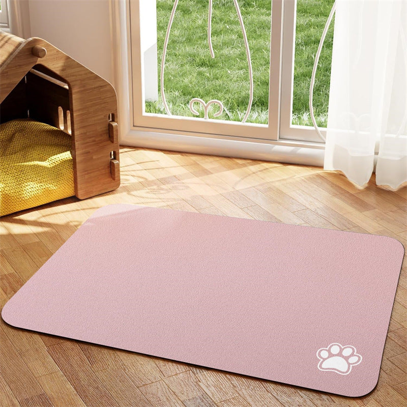NonSlip Dog Cat Placemat Messy Drinkers Mat For Food  Water Bowls Fast Drying 11