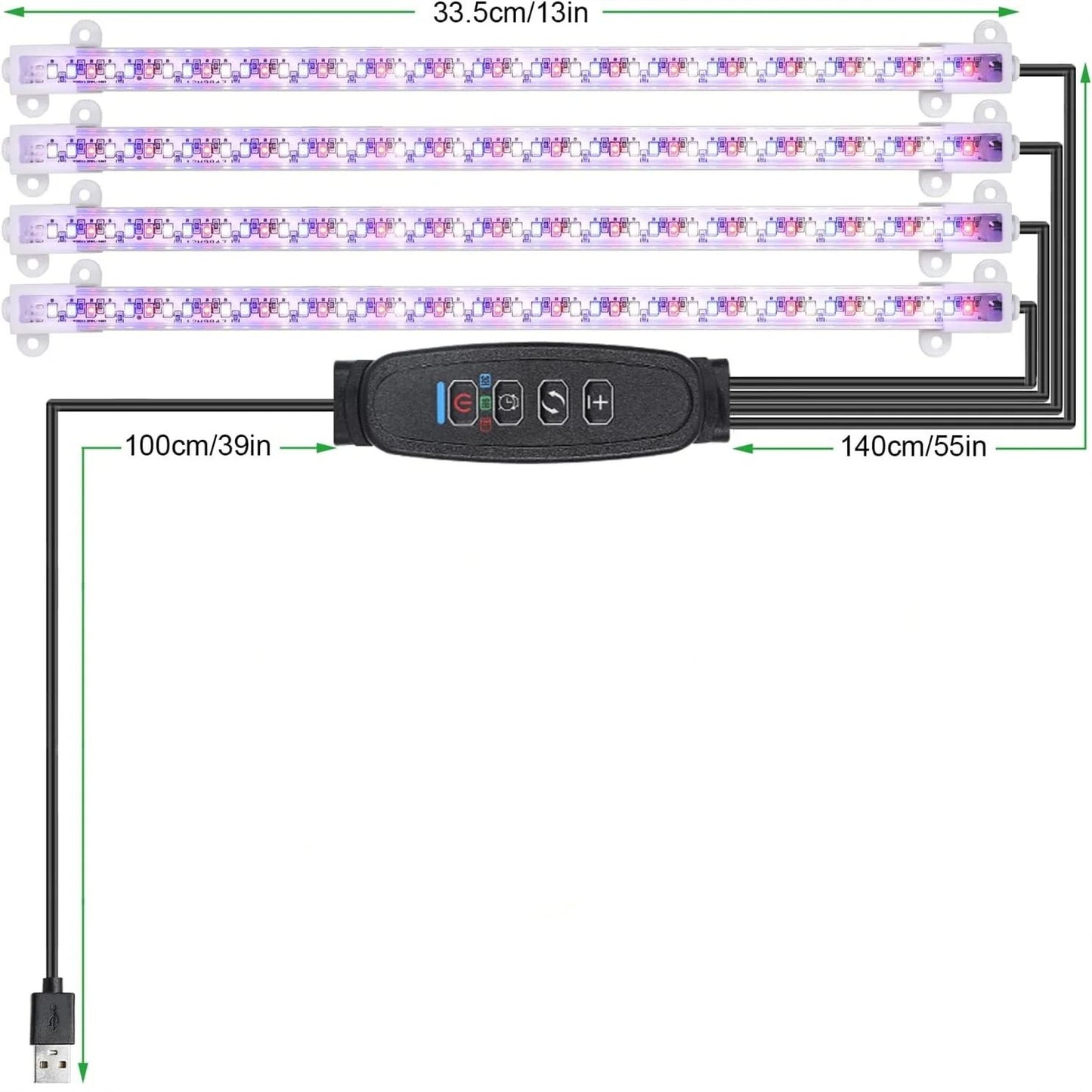 Indoor LED Grow Light USB DC5V Timer Phyto Lamp Full Spectrum Dimmable LED Light For Plants  Hydrop 4