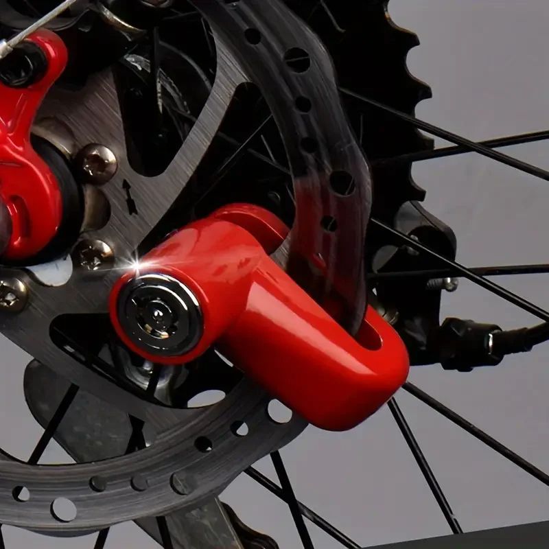 Motorcycle Disc Brake Lock Anti Theft Security, Durable Keyed Bike & E Bike Lock, No Battery or Electricity Required