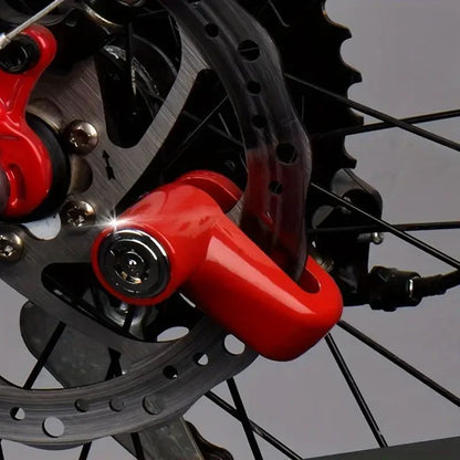 Motorcycle Disc Brake Lock Anti Theft Security, Durable Keyed Bike & E Bike Lock, No Battery or Electricity Required