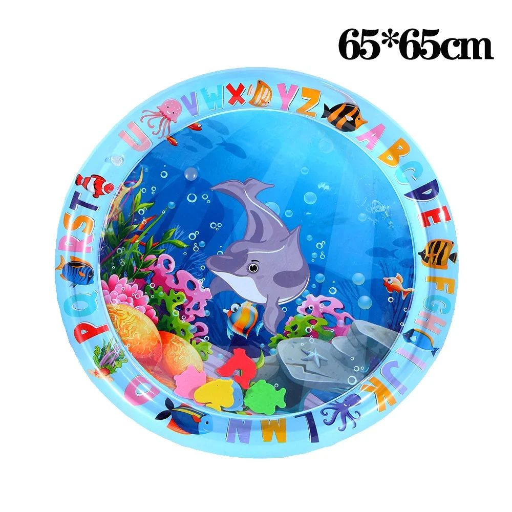 Water Sensory Play Mat Thickened Inflatable Water Mat For Cat And Dog Pet Playmat With Fish Sea Oce 7