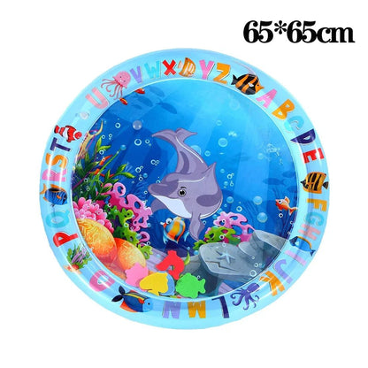 Water Sensory Play Mat Thickened Inflatable Water Mat For Cat And Dog Pet Playmat With Fish Sea Oce 7