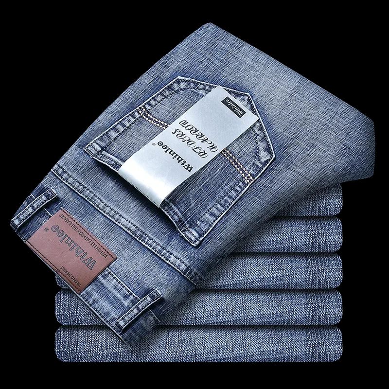 Withinlee New Business Men's Jeans – Casual Straight Stretch Denim Trousers in Classic Blue Black for Work & Fashion