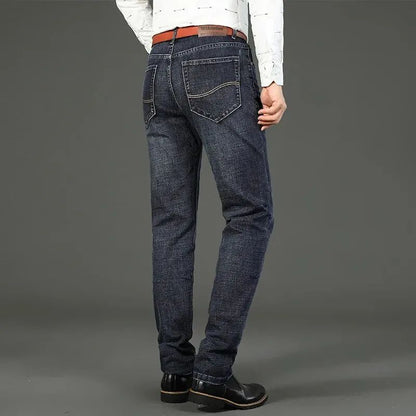 Withinlee New Business Mens Jeans  Casual Straight Stretch Denim Trousers In Classic Blue Black For 3