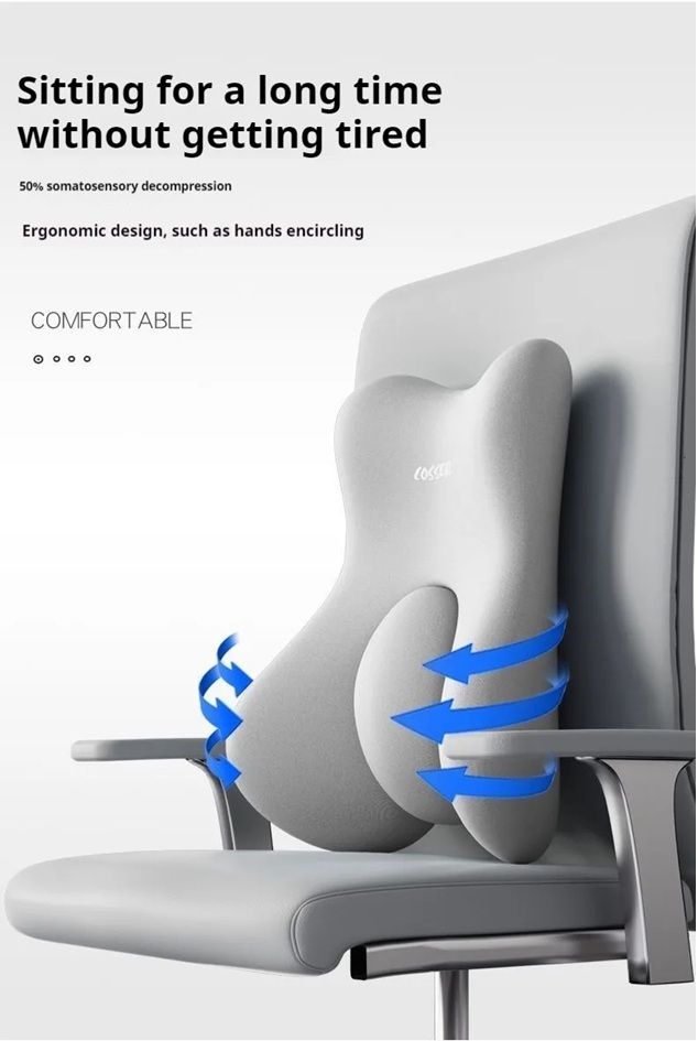 OrthoRelief Memory Foam Lumbar Cushion  Ergonomic Back Support For Car Office  Postpartum Comfort 3