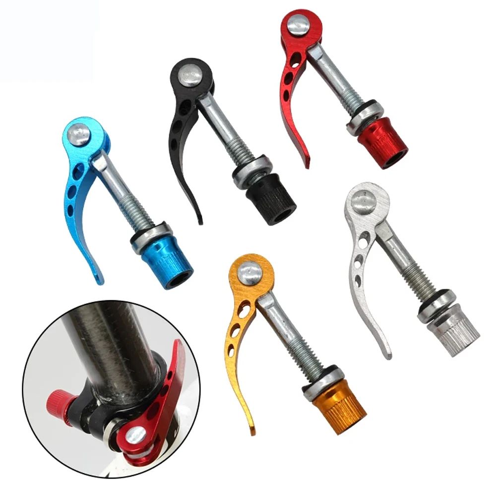 Aluminium Quick Release Bike Seat Tube Clamp, Heavy Duty Mountain Bike Seatpost Clamp Bolt & Bicycle Accessory