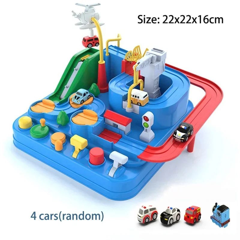 Children Racing Rail Car Model  BrainTraining Interactive Train Toy With Space Rocket And Animal Tr 7