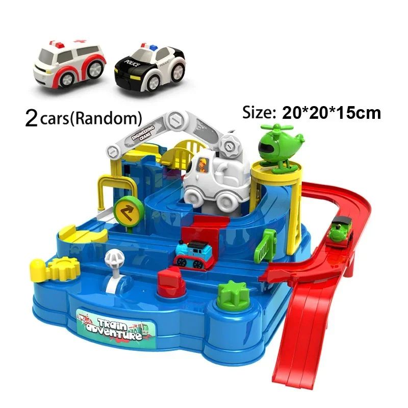 Children Racing Rail Car Model  BrainTraining Interactive Train Toy With Space Rocket And Animal Tr 4