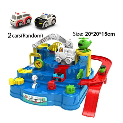 Children Racing Rail Car Model  BrainTraining Interactive Train Toy With Space Rocket And Animal Tr 4