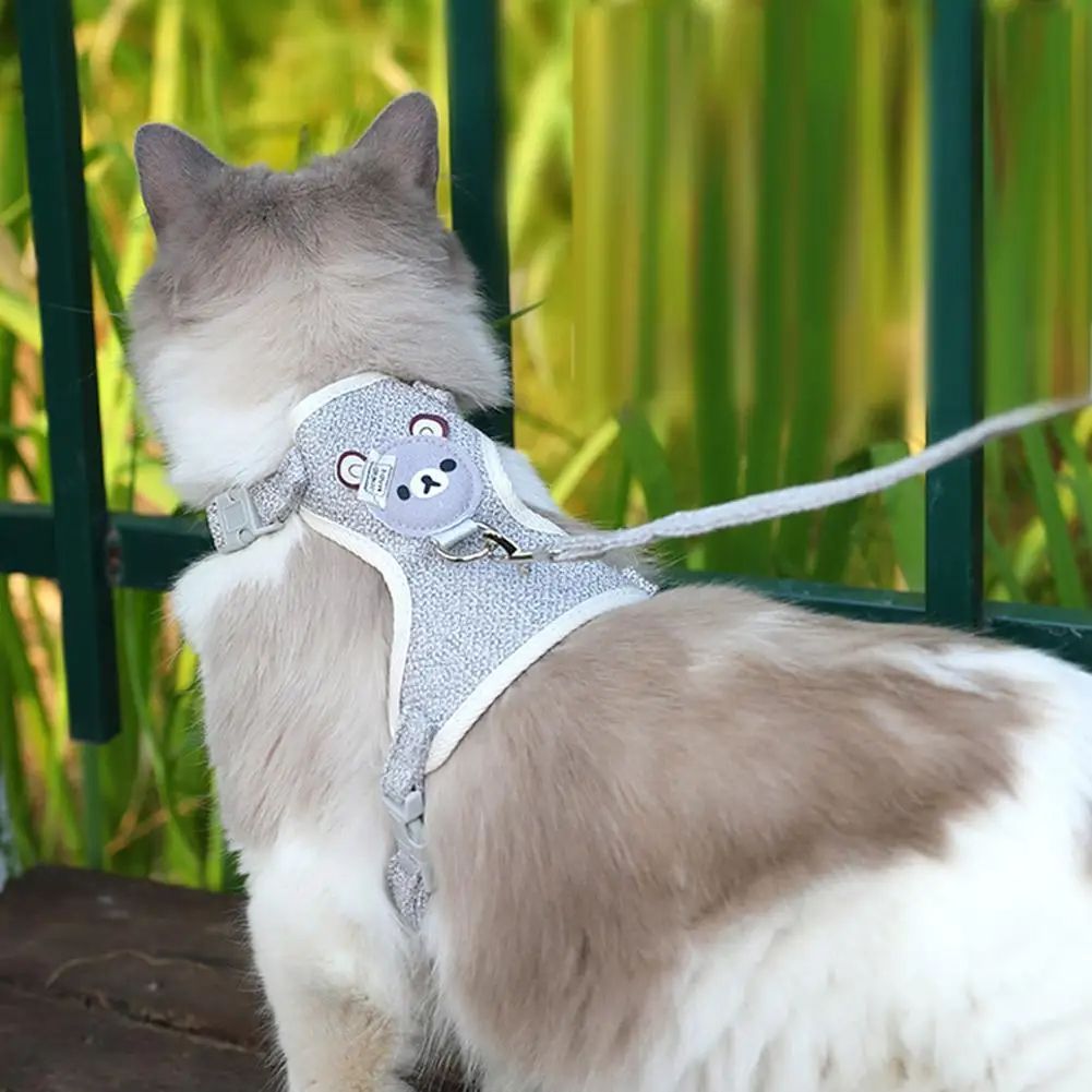 Undershirt Style Pet Leash Adjustable Cat Dog Harness Breathable Leash For Small Pet Convenient Pet 2