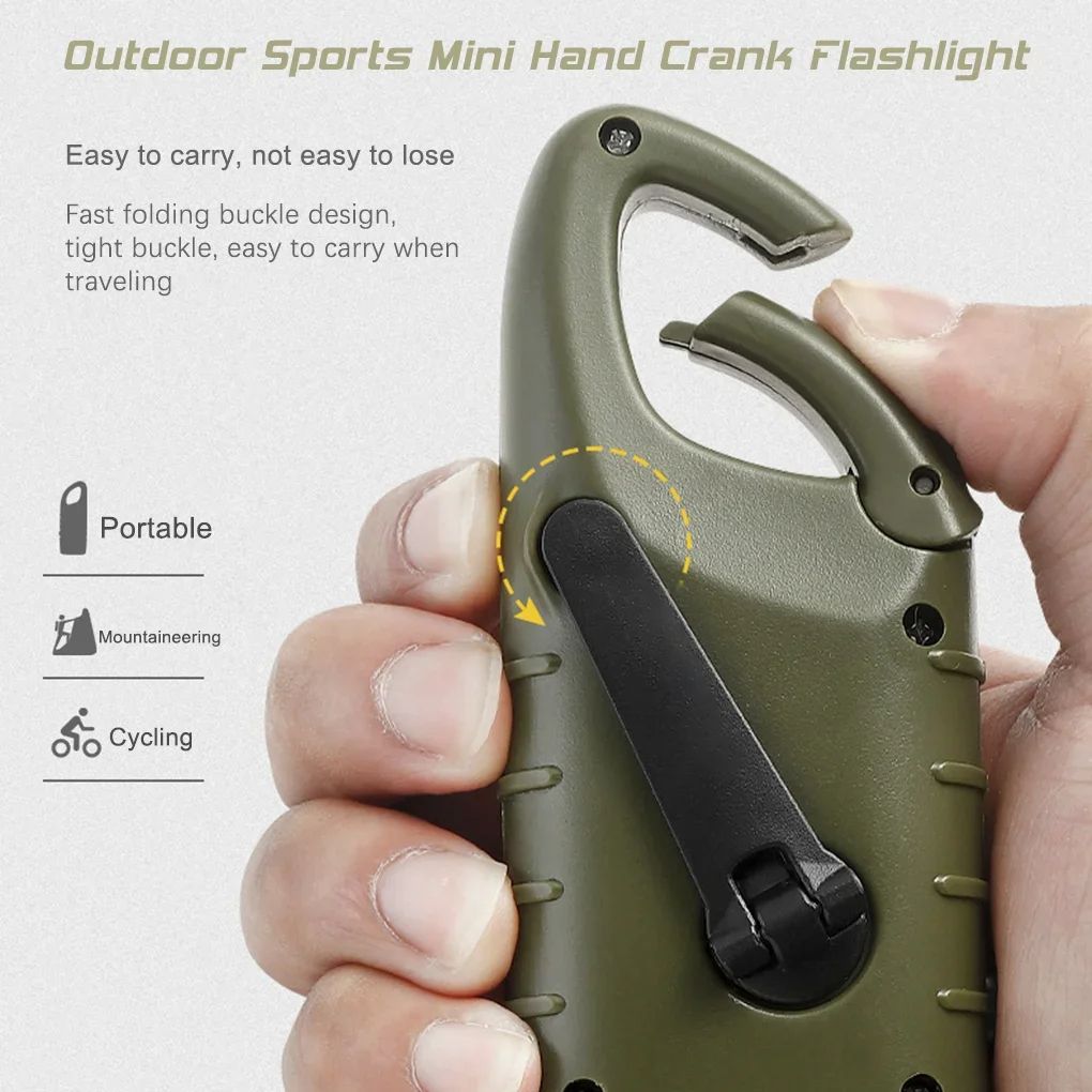 Solar Powered Hand Crank LED Flashlight LongRange Portable Tent Light  Emergency Torch For Camping  3