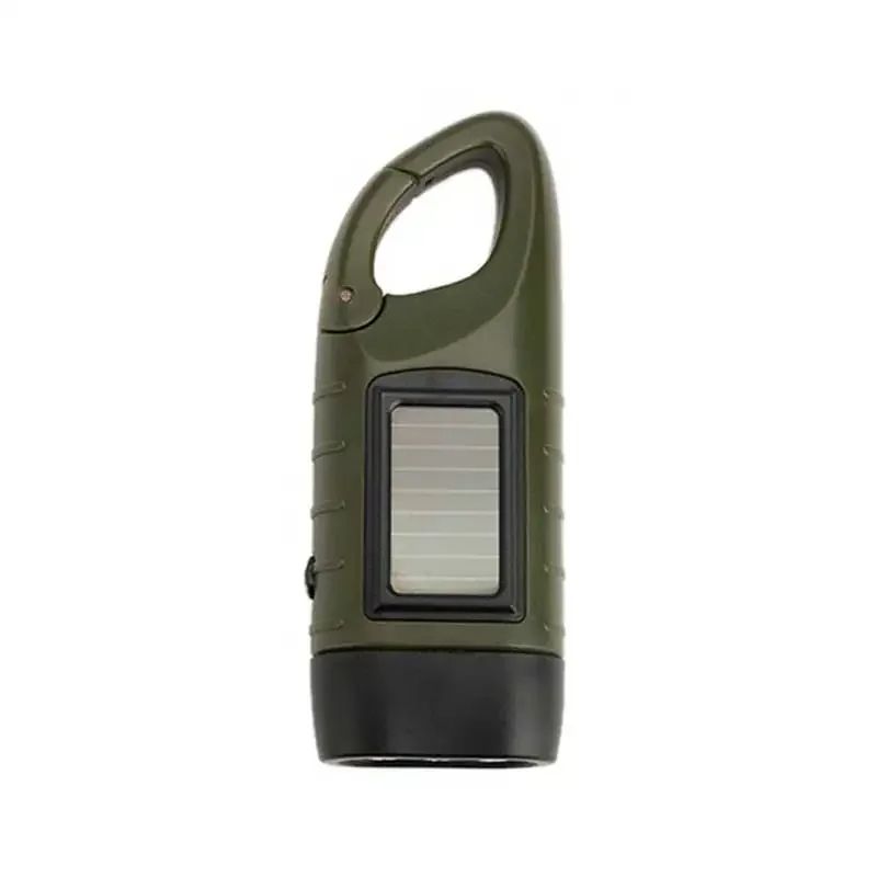 Solar Powered Hand Crank LED Flashlight LongRange Portable Tent Light  Emergency Torch For Camping  7