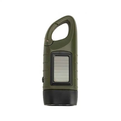 Solar Powered Hand Crank LED Flashlight LongRange Portable Tent Light  Emergency Torch For Camping  7
