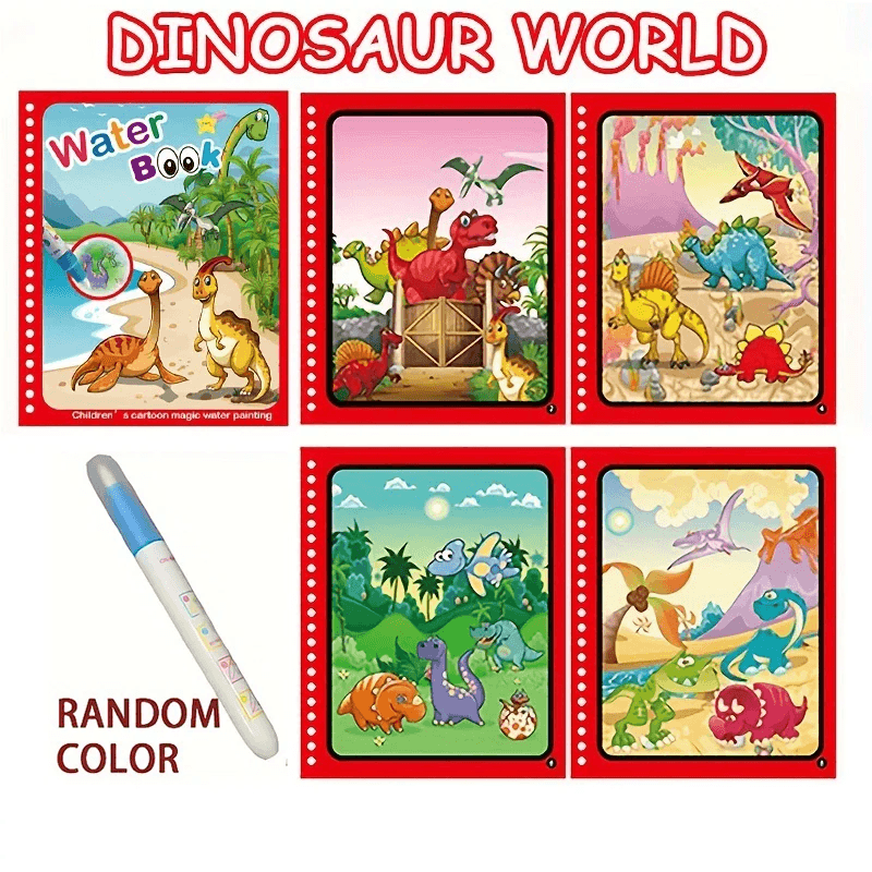 Reusable Magic Water Drawing Book Montessori Sensory Toy For Toddlers Educational Coloring Activity 9