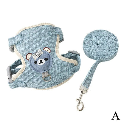 Undershirt Style Pet Leash Adjustable Cat Dog Harness Breathable Leash For Small Pet Convenient Pet 6