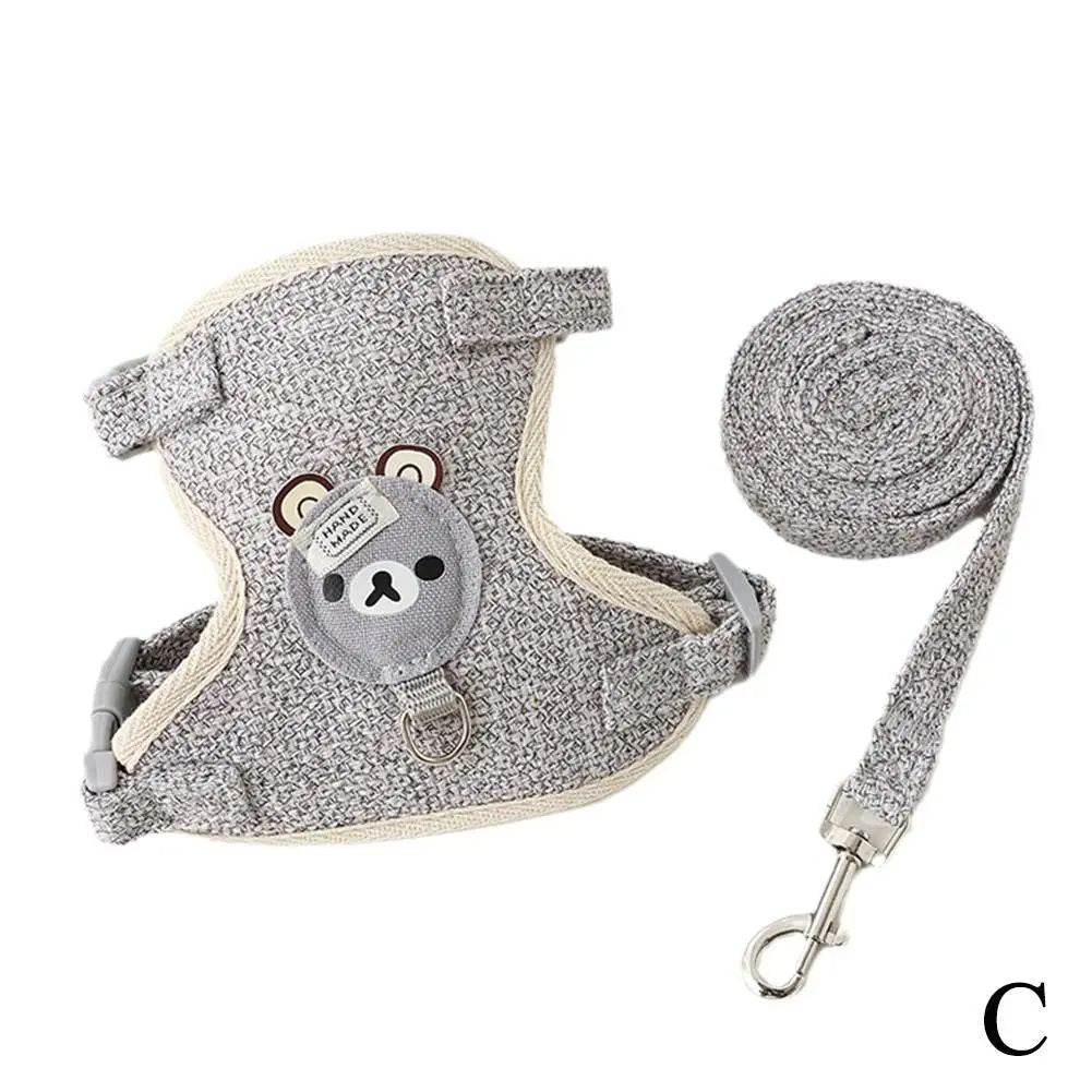 Undershirt Style Pet Leash Adjustable Cat Dog Harness Breathable Leash For Small Pet Convenient Pet 7
