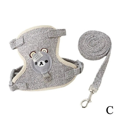 Undershirt Style Pet Leash Adjustable Cat Dog Harness Breathable Leash For Small Pet Convenient Pet 7