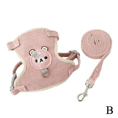 Undershirt Style Pet Leash Adjustable Cat Dog Harness Breathable Leash For Small Pet Convenient Pet 8