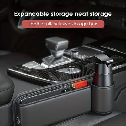 Multifunction Car Seat Gap Filler Leak Proof Storage Bag  Cup Holder In PU Leather Seat Slot Organi 2