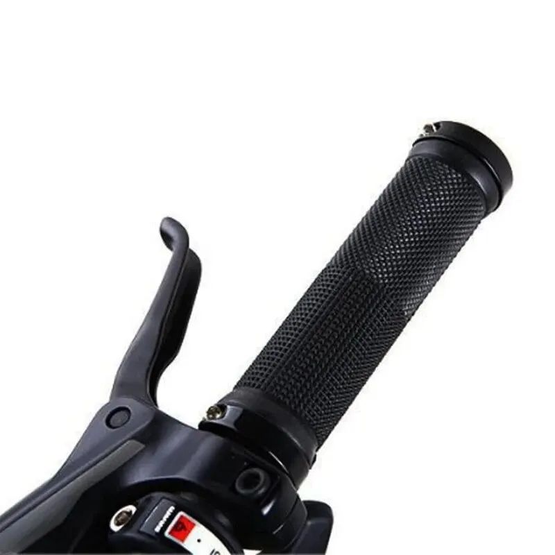 NonSlip Bicycle Rubber Grips With Double Aluminum Lock LockOn Rubber Handlebar Grips For MTB BMX  R 2