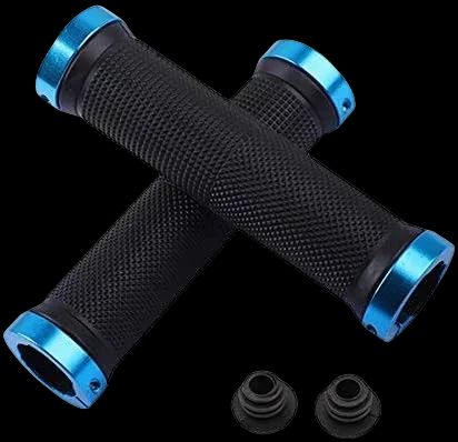 NonSlip Bicycle Rubber Grips With Double Aluminum Lock LockOn Rubber Handlebar Grips For MTB BMX  R 7