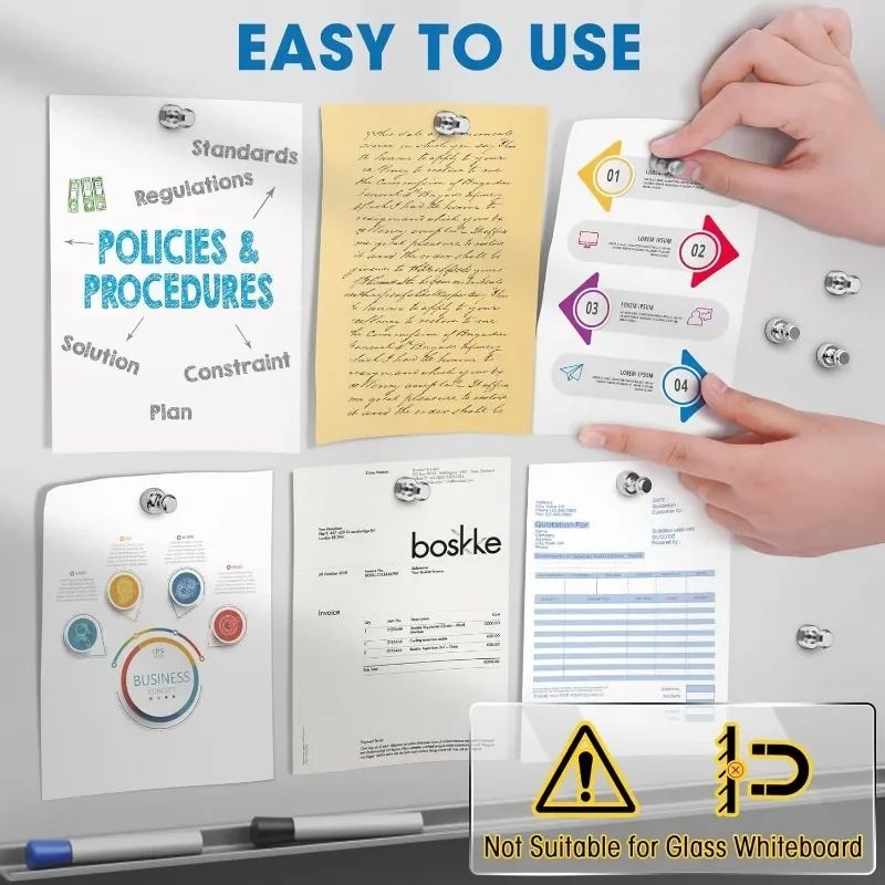 Metal Magnetic Pins  Strong Portable Magnetic Thumbtacks For Whiteboard Fridge Notes  Office Use 3