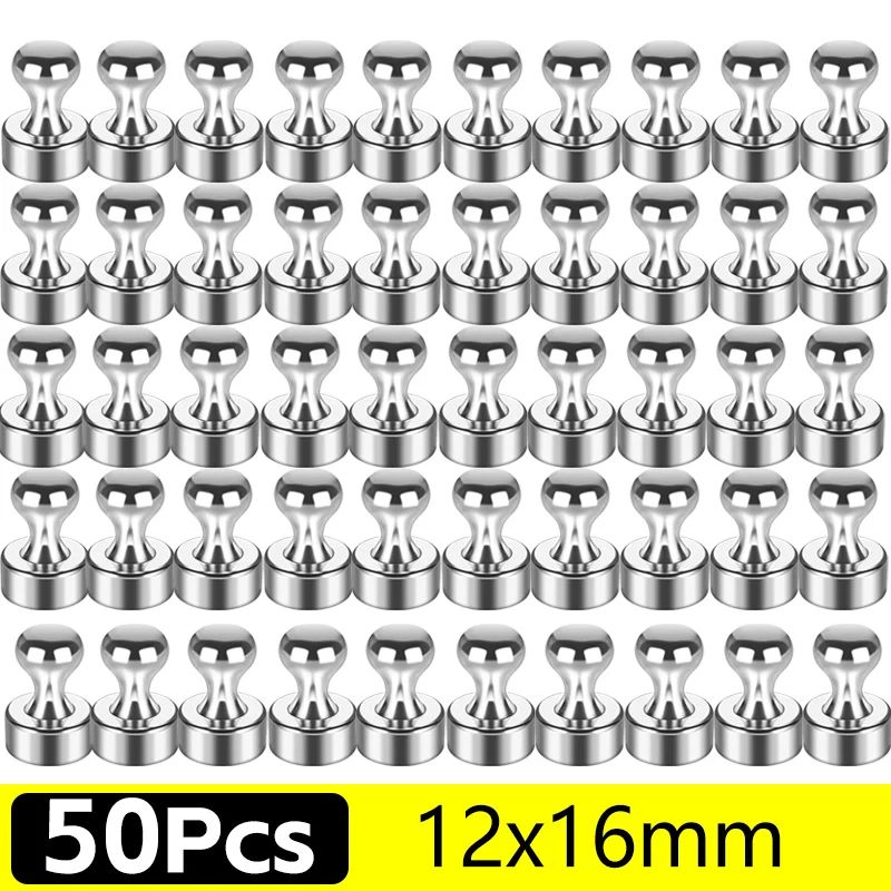 Metal Magnetic Pins  Strong Portable Magnetic Thumbtacks For Whiteboard Fridge Notes  Office Use 10