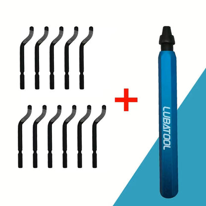 Deburring Tool With 11 Steel Blades And Rotary Head For Metal Plastic Wood And 3D Printing 3